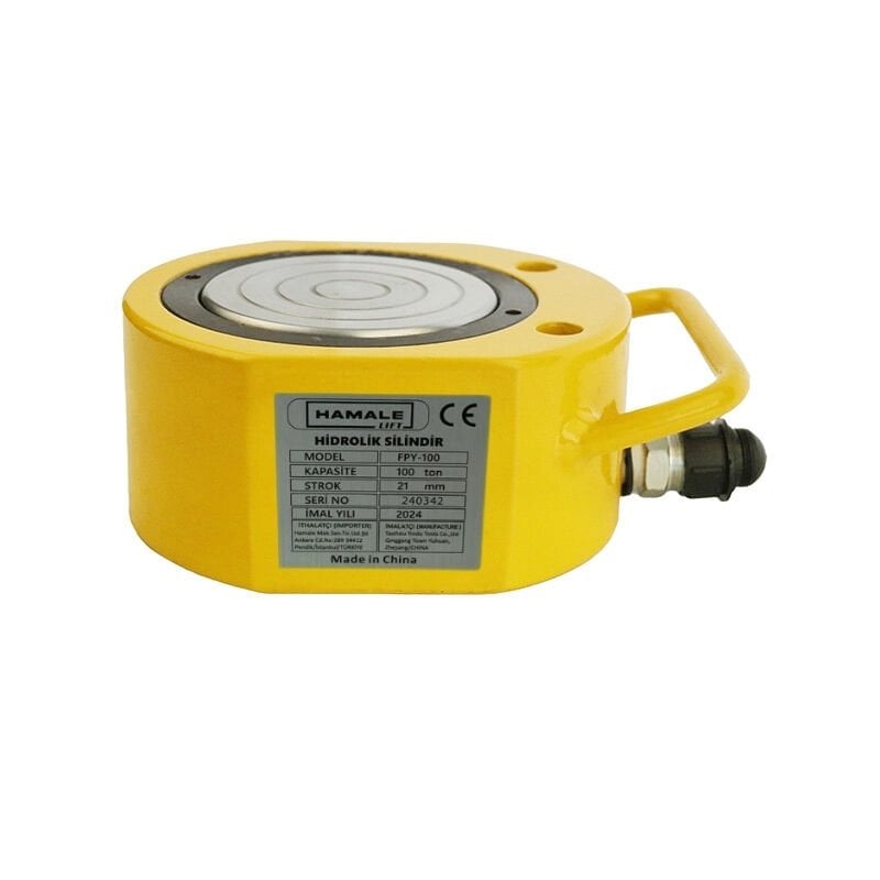 100 Ton 21 mm Strok Kısa Mesafe Yassı Hidrolik Kriko